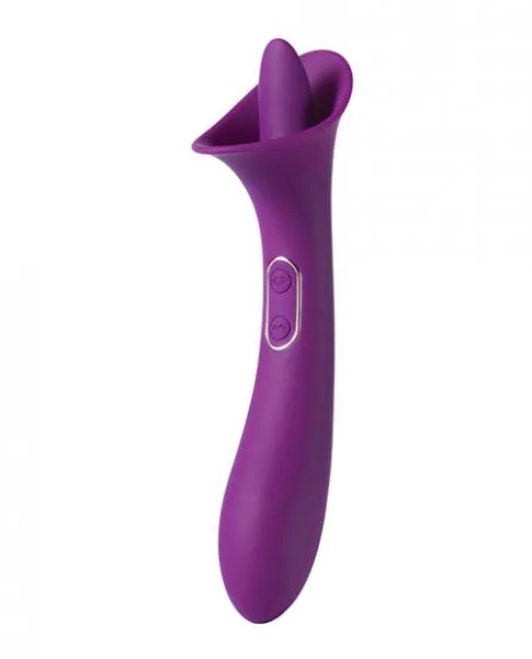 Adele Clit Licking Tongue Vibrator W G Spot Stimulator Purple Honey Play Box Vibrators
