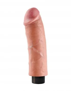 Pipedream Dildos King Cock 8 Inches Vibrating Dildo Beige