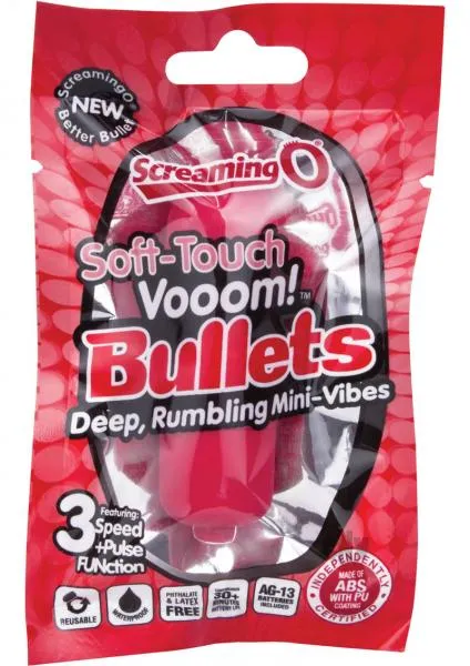 Vibrators Screaming O Screaming O Soft Touch Vooom Bullet Vibrator Red Vibrators Screaming O Screaming O Soft Touch Vooom Bullet Vibrator Red