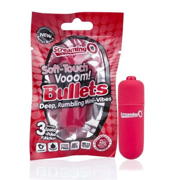 Vibrators Screaming O Screaming O Soft Touch Vooom Bullet Vibrator Red Vibrators Screaming O Screaming O Soft Touch Vooom Bullet Vibrator Red