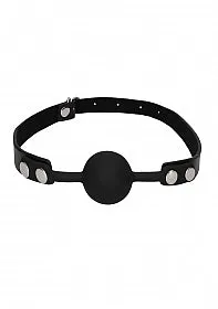 Anal Ouch Black White Silicone Ball Gag