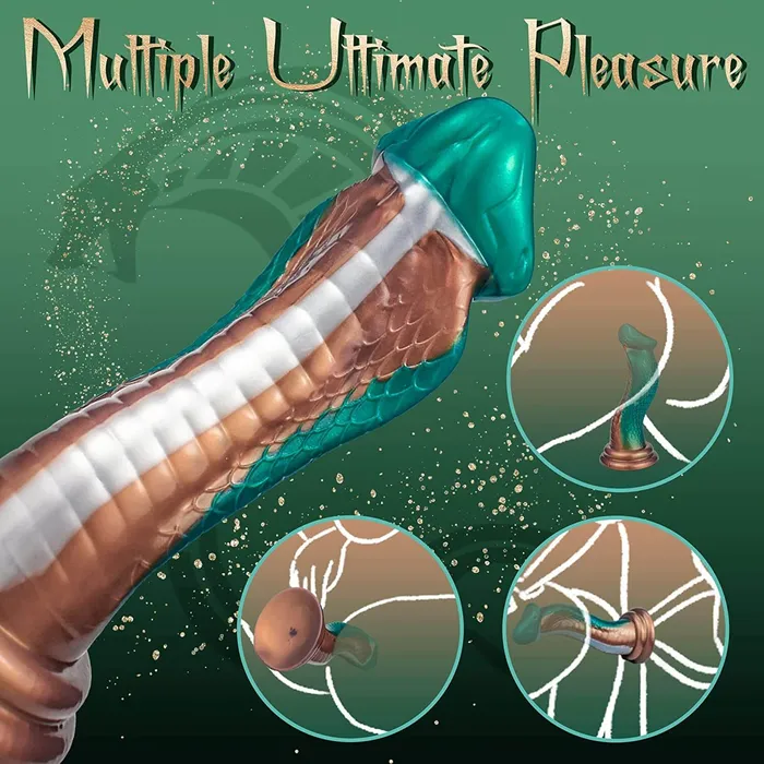 Dildos LoveToysClub 85 Snake Silicone Dildo Serpenoid Curve Dildo