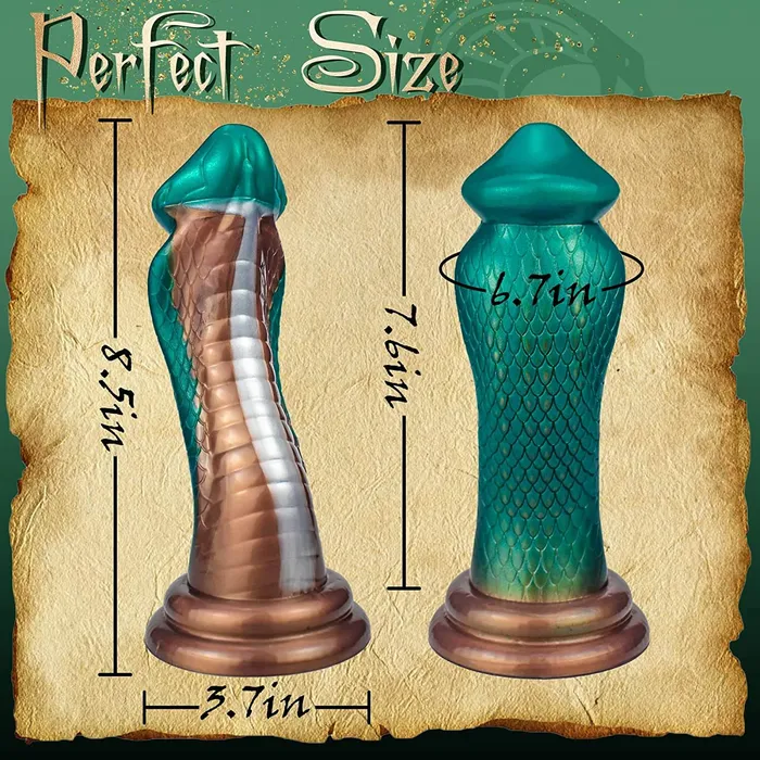 Dildos LoveToysClub 85 Snake Silicone Dildo Serpenoid Curve Dildo
