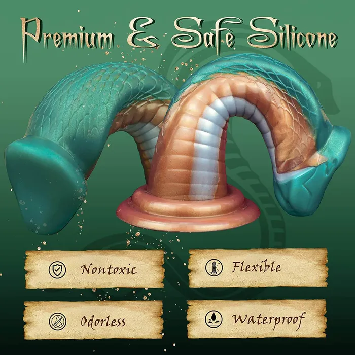 Dildos LoveToysClub 85 Snake Silicone Dildo Serpenoid Curve Dildo