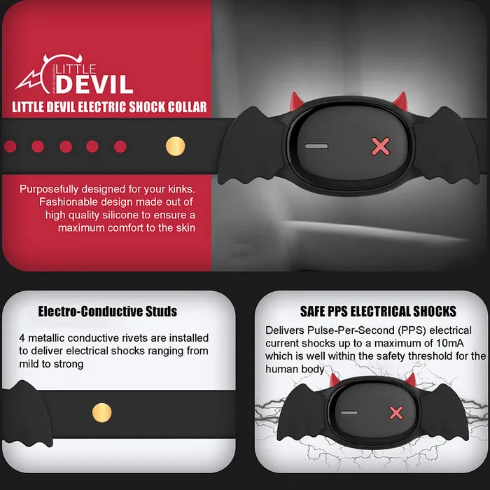 Little Devil Electric Shock Collar babysexlover Vibrators
