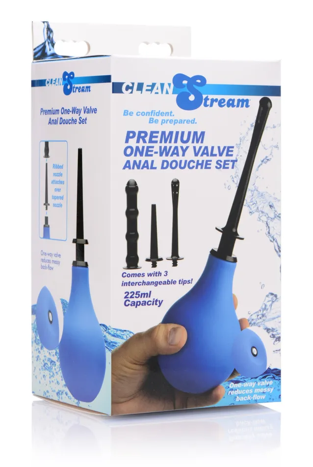 Anal CleanStream CleanStream Premium One Way Valve Anal Douche Set