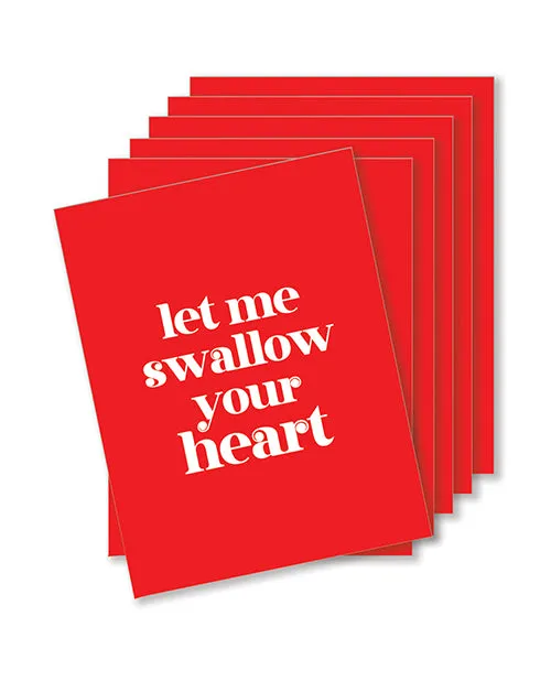Anal Kush Kards LLC Swallow Your Heart Naughty Greeting Card Pack Of 6