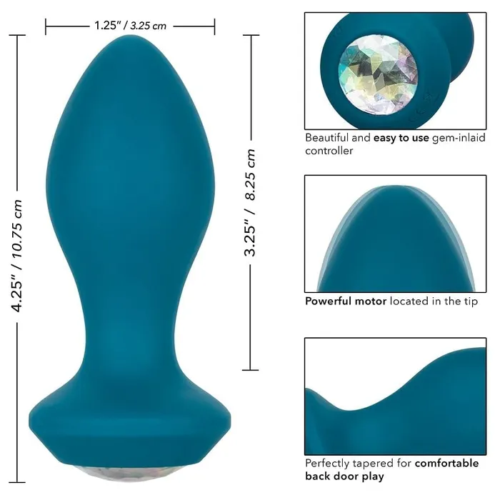 CalExotics Male Sex Toys Power Gem Vibrating Crystal Anal Probe