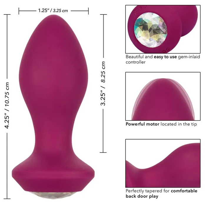 CalExotics Male Sex Toys Power Gem Vibrating Crystal Anal Probe