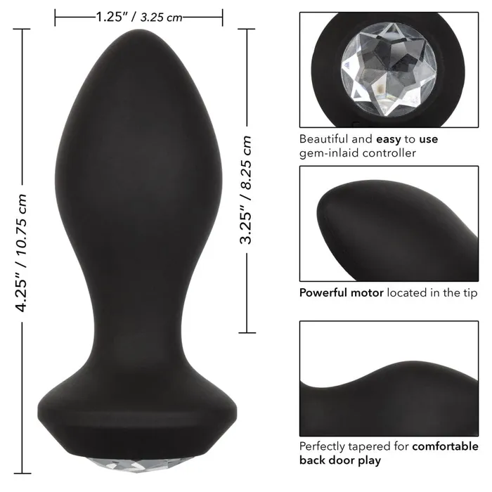 CalExotics Male Sex Toys Power Gem Vibrating Crystal Anal Probe