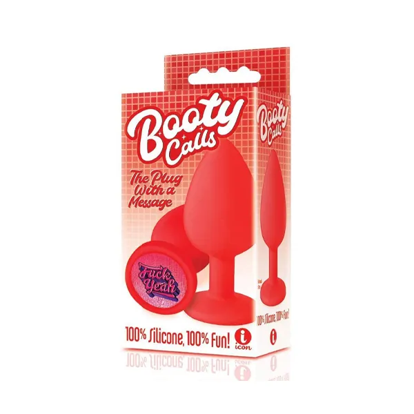 Icon Brands Anal Icon Brands The 9s Booty Calls Silicone Butt Plug Red Fuck Yeah