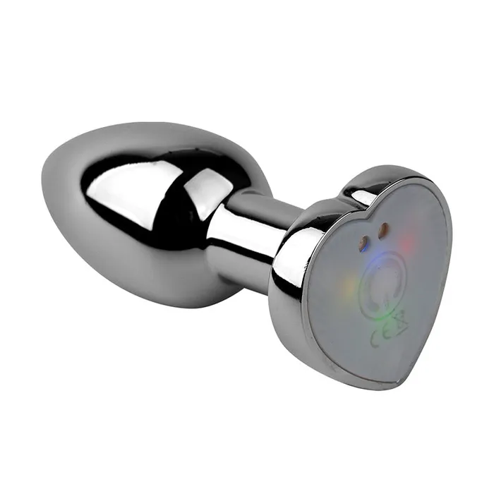 Onion Toy Anal Remote Controlling Stainless Steel Heart Lighting Anal Plug