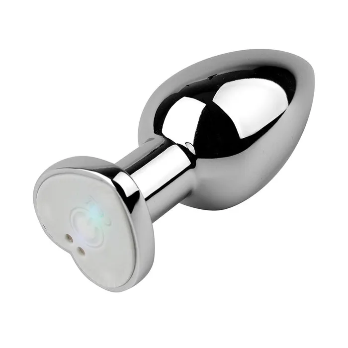 Onion Toy Anal Remote Controlling Stainless Steel Heart Lighting Anal Plug