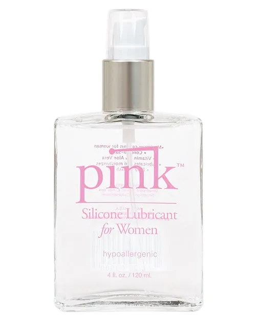 Pink Silicone Lube 4 Oz Glass Bottle Empowered Products Dildos