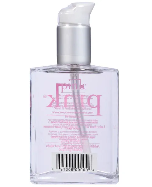 Pink Silicone Lube 4 Oz Glass Bottle Empowered Products Dildos
