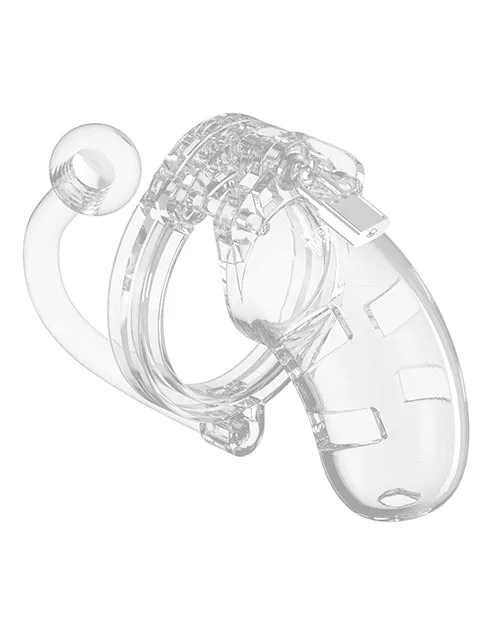 Shots Man Cage Chastity 35 Cock Cage Wplug Model 10 Clear Shots America LLC Male Sex Toys
