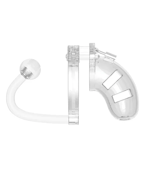 Shots Man Cage Chastity 35 Cock Cage Wplug Model 10 Clear Shots America LLC Male Sex Toys