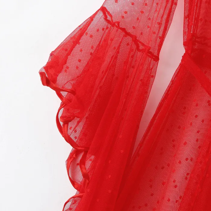 Taras Teazers Vibrators Long Tulle Transparent Robe
