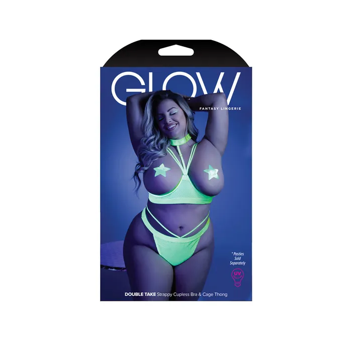 Male Sex Toys Double Take Cupless Bra Cage Thong Fantasy Lingerie