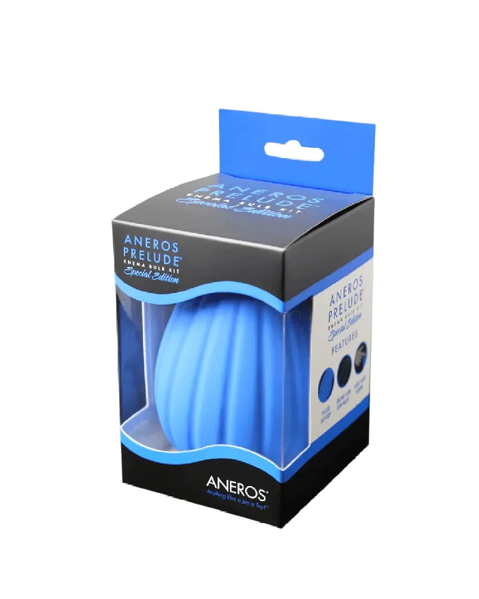 Anal Aneros Prelude Enema Bulb Blue Special Edition Aneros