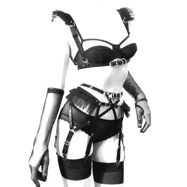 Bras Bra Sets Bondage Harness Lingerie Set For Women House of Dasein Couples