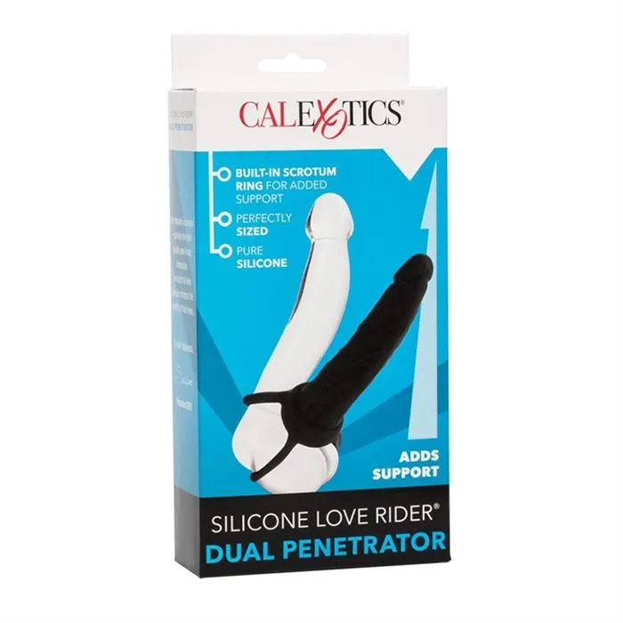 Calexotics Silicone Love Rider Dual Penetrator Black SD Variations Dildos