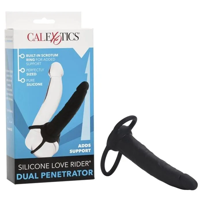 Calexotics Silicone Love Rider Dual Penetrator Black SD Variations Dildos