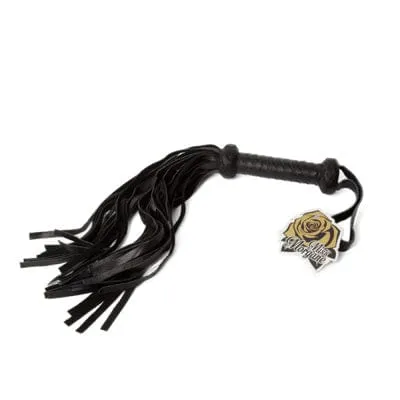 Landco Miss Morgane Gold Medium Black Leahter Whip Anal