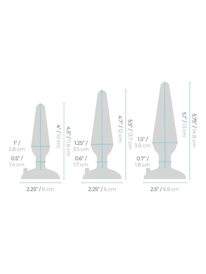 3 PIECE ANAL TRAINING KIT B VIBE Male Sex Toys