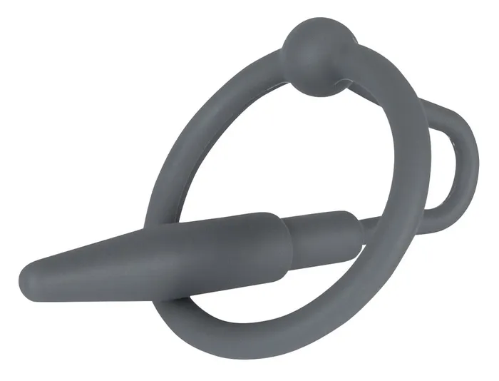 Orion Male Sex Toys Orion PenisPlug with Glans Ring and Dilator Grey Silicone Penis Plug