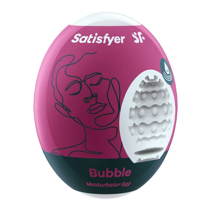 Satisfyer Masturbator Egg Bubble Violet Satisfyer Male Sex Toys