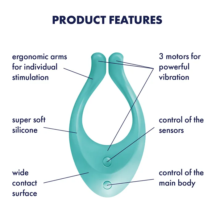Satisfyer Vibrators Satisfyer Endless Love Turquoise Solo Play and Couples Play