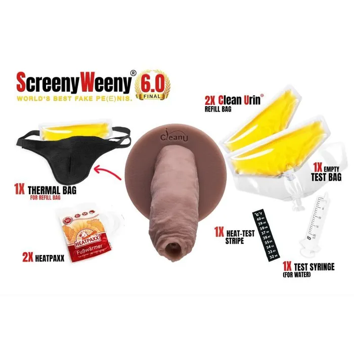 ScreenyWeeny Male Sex Toys Fake Penis Synthetic Urine Screeny Weeny 60 Uncut Nordic