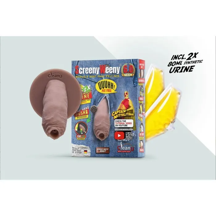ScreenyWeeny Male Sex Toys Fake Penis Synthetic Urine Screeny Weeny 60 Uncut Nordic