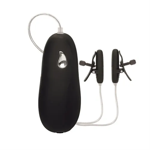 Vibrating Heated Nipple Teasers Black CalExotics Anal