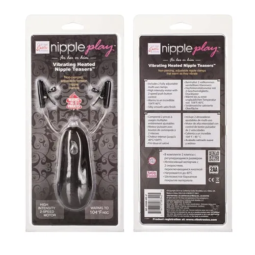 Vibrating Heated Nipple Teasers Black CalExotics Anal Vibrating Heated Nipple Teasers Black CalExotics Anal