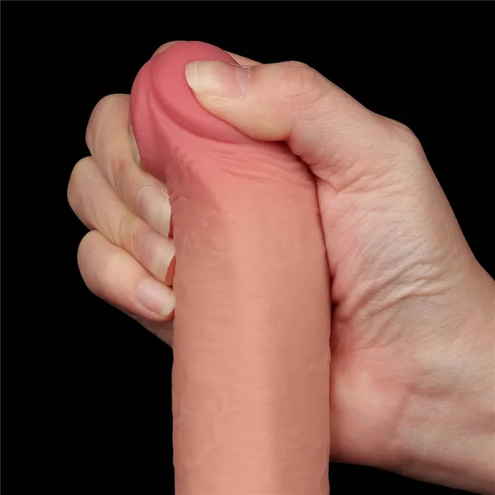 9 Sliding Skin Dual Density Dildo Flesh LOVETOY Dildos