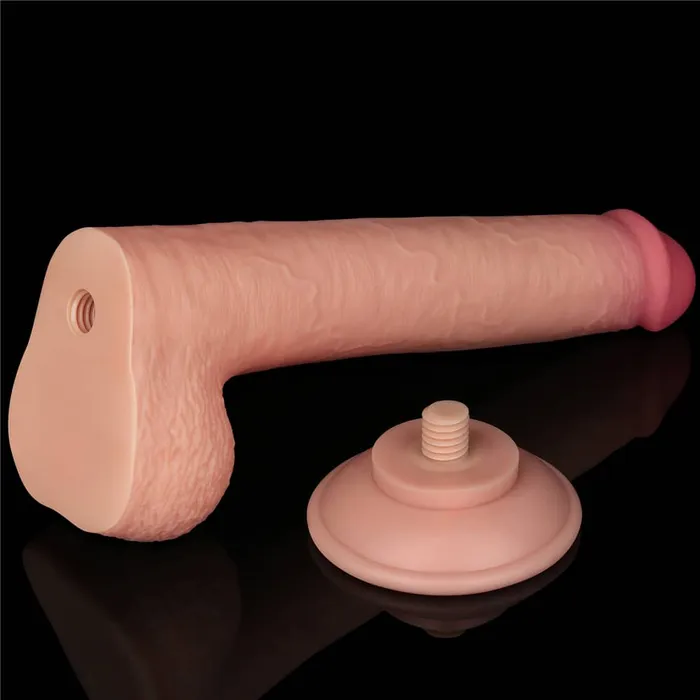9 Sliding Skin Dual Density Dildo Flesh LOVETOY Dildos