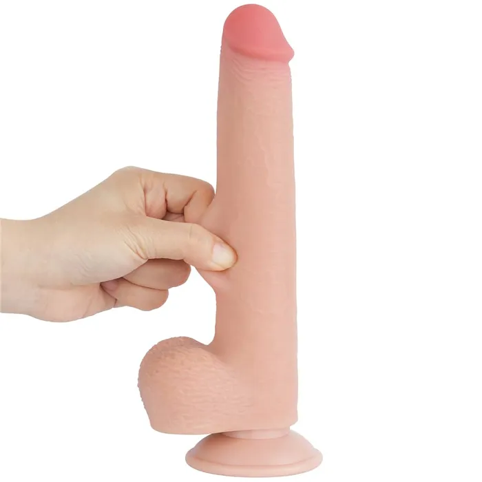 9 Sliding Skin Dual Density Dildo Flesh LOVETOY Dildos