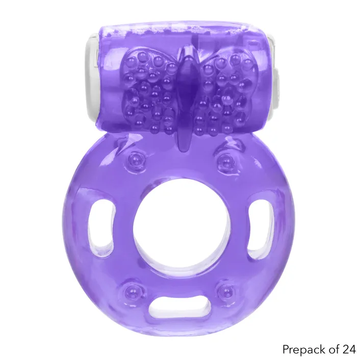 CalExotics Couples Foil Pack Vibrating Cock Ring Purple