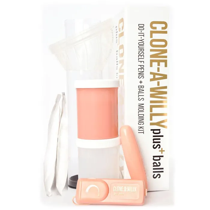 Clone A Willy Female Sex Toys Clone a Willy DIY Vibrating Silicone Penis with Balls Light Tone