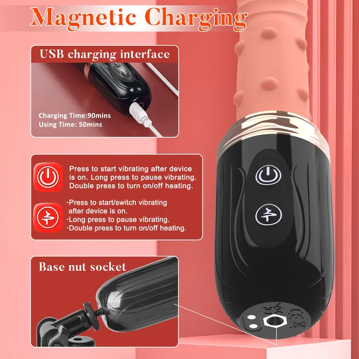 Female Sex Toys FRISKY BUSINESS SG Pure Madness Remote Control Thrusting Sex Machine with Suction Cup