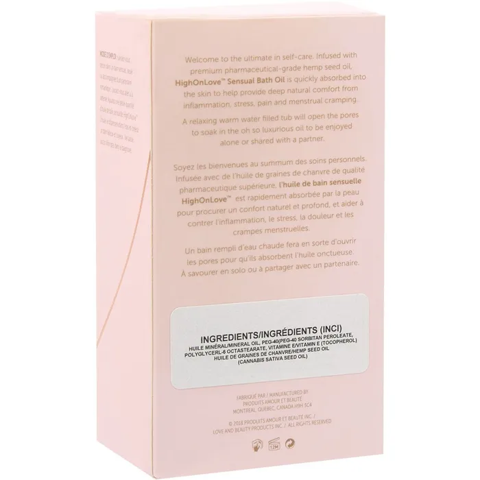 Female Sex Toys High on Love Sensual Bath Oil High on Love