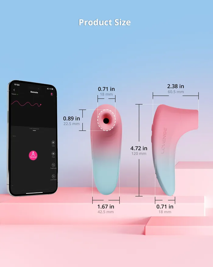 Female Sex Toys Lovense Lovense Tenera 2 AppControlled Clitoral Suction Stimulator