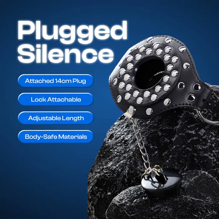 FRISKY BUSINESS SG Male Sex Toys Plugged Silence BDSM Mouth Gag With Plug