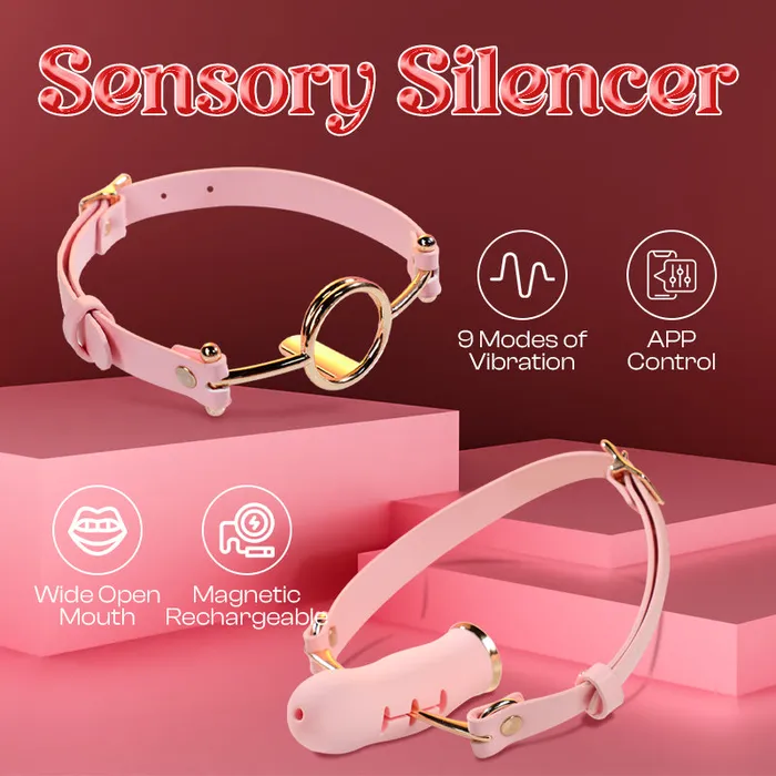 FRISKY BUSINESS SG Sensory Silencer APP Control Vibrating Mouth Gags Male Sex Toys