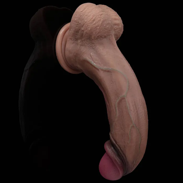LOVETOY Female Sex Toys 13 Huge Thick XXXL Dual Density Silicone Realistic Dildo with HyperRealistic Veins