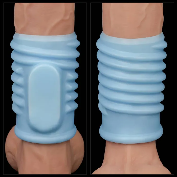 LOVETOY Male Sex Toys Vibrating Spiral Knights Ring Blue