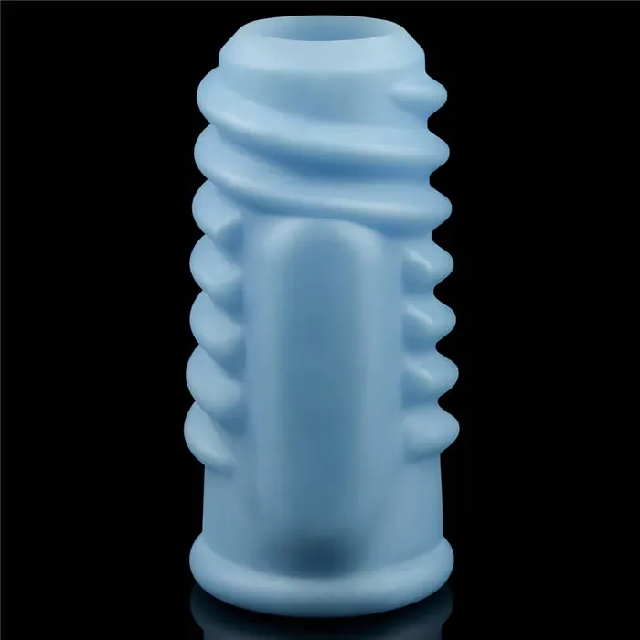 LOVETOY Male Sex Toys Vibrating Spiral Knights Ring Blue