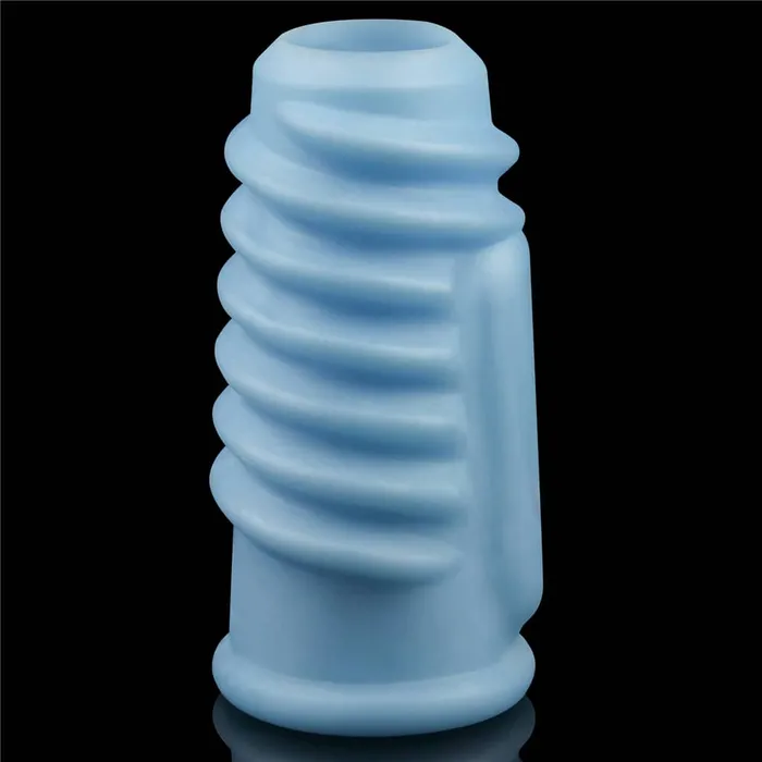 LOVETOY Male Sex Toys Vibrating Spiral Knights Ring Blue